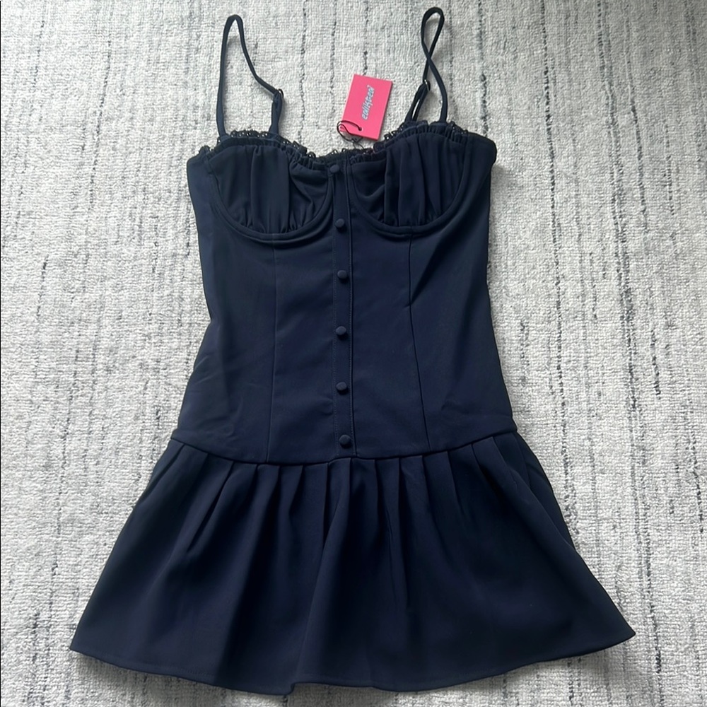 Black Button-Front Dress